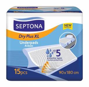 Septona podkłady higieniczne Dry Plus XL, 15 sztuk